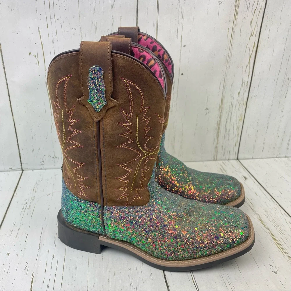 Smoky Mountain Shyanne Girls‎ Glitterama Western Boots-Broad Square Toe